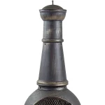 Bentley 120cm Extra-Large Open Bowl Mesh Cast Iron Patio Chiminea Heater Black - Image 6