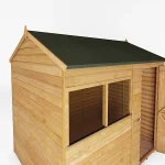 Mercia Overlap 8x6 ft Reverse apex Wooden Shed with floor & 2 windows - Image 5