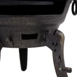 Bentley 120cm Extra-Large Open Bowl Mesh Cast Iron Patio Chiminea Heater Black - Image 7