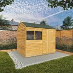 Mercia Overlap 8x6 ft Reverse apex Wooden Shed with floor & 2 windows - Image 6