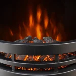 Be Modern Orba 2kW Matt Black Electric Stove (H)850mm (W)410mm - Image 3