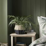 Candlelight Green 20cm Palm Artificial plant in Natural Wicker Basket - Image 3