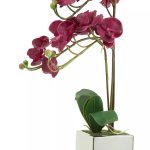 Fiori Aubergine Orchid Plant Artificial Plant Foliage
