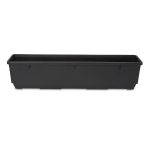 Verve Florus 17.8L Black Plastic Bell Rectangular Trough (H)20cm (W)20cm (D)90cm