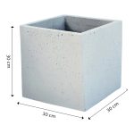 Verve 29L Light grey Concrete Square Planter (H)30cm (W)30cm (D)30cm - Image 3