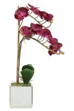 Fiori Aubergine Orchid Plant Artificial Plant Foliage - Image 3
