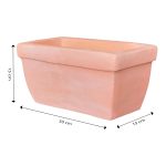 Verve 7L Stone White washed Rectangular Planter (H)15cm (W)30cm (D)51cm - Image 3