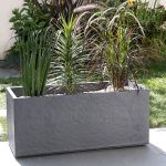 Verve Durdica 98L Light grey Plastic Rectangular Planter (H)43.5cm (D)39.5cm - Image 2