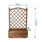 Verve Bopha 100L Brown Wooden Rectangular Trough (H)140cm (W)90cm (D)40cm - Image 4
