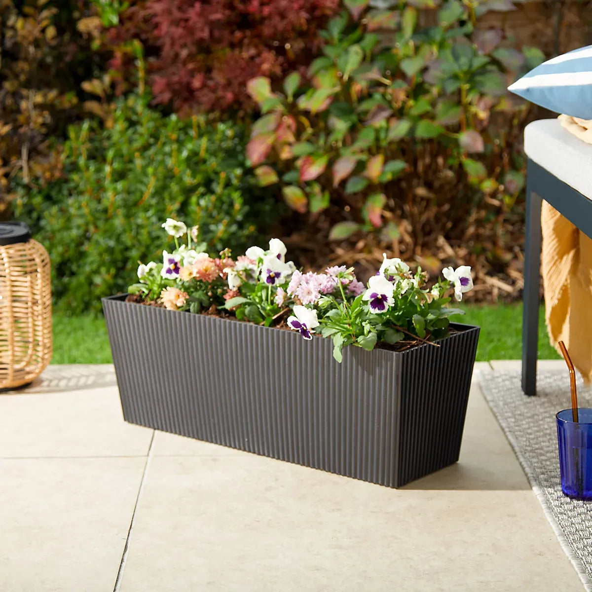 imgi_44_verve-17l-black-plastic-rectangular-trough-h-21cm-w-60cm-d-60cm_5063022562210_01i Verve 17L Black Plastic Rectangular Trough (H)21cm (W)60cm (D)60cm - Image 1