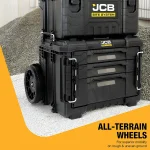 JCB Site System 5-Piece Tool Storage Set, Heavy-Duty Modular Toolboxes & Cart / Trolley JCB-SITESYS-ST-2 - Image 2