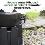 Hardys 100L Garden Slimline Water Butt - Tap, Stand, Water Diverter Kit Included, Pre-Threaded - Recycled Plastic Rain Collector - Image 5