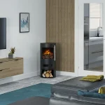 Be Modern Orba 2kW Matt Black Electric Stove (H)850mm (W)410mm - Image 2