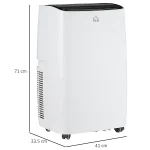 HOMCOM 14,000 BTU Portable Air Conditioner Unit with Remote, 24H Timer - Image 3