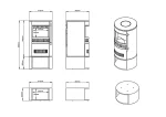 Be Modern Orba 2kW Matt Black Electric Stove (H)850mm (W)410mm - Image 4