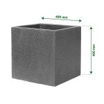Verve 56L Dark grey Concrete Square Planter (H)40cm (W)40cm (D)40cm - Image 2
