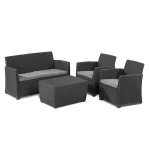Keter Mia Graphite Plastic 4 seater Coffee set - Image 2