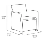 Keter Mia Graphite Plastic 4 seater Coffee set - Image 3