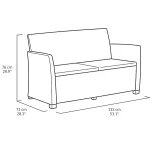Keter Mia Graphite Plastic 4 seater Coffee set - Image 6