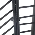 Maeria Dark grey Metal Hanging egg chair - Image 5